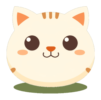 Tabby's mascot — a happy cartoon cat